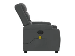 Poltrona* Poltrona reclinável de massagens elétrica tecido cinza-escuro SHL954506 Cinza antracite