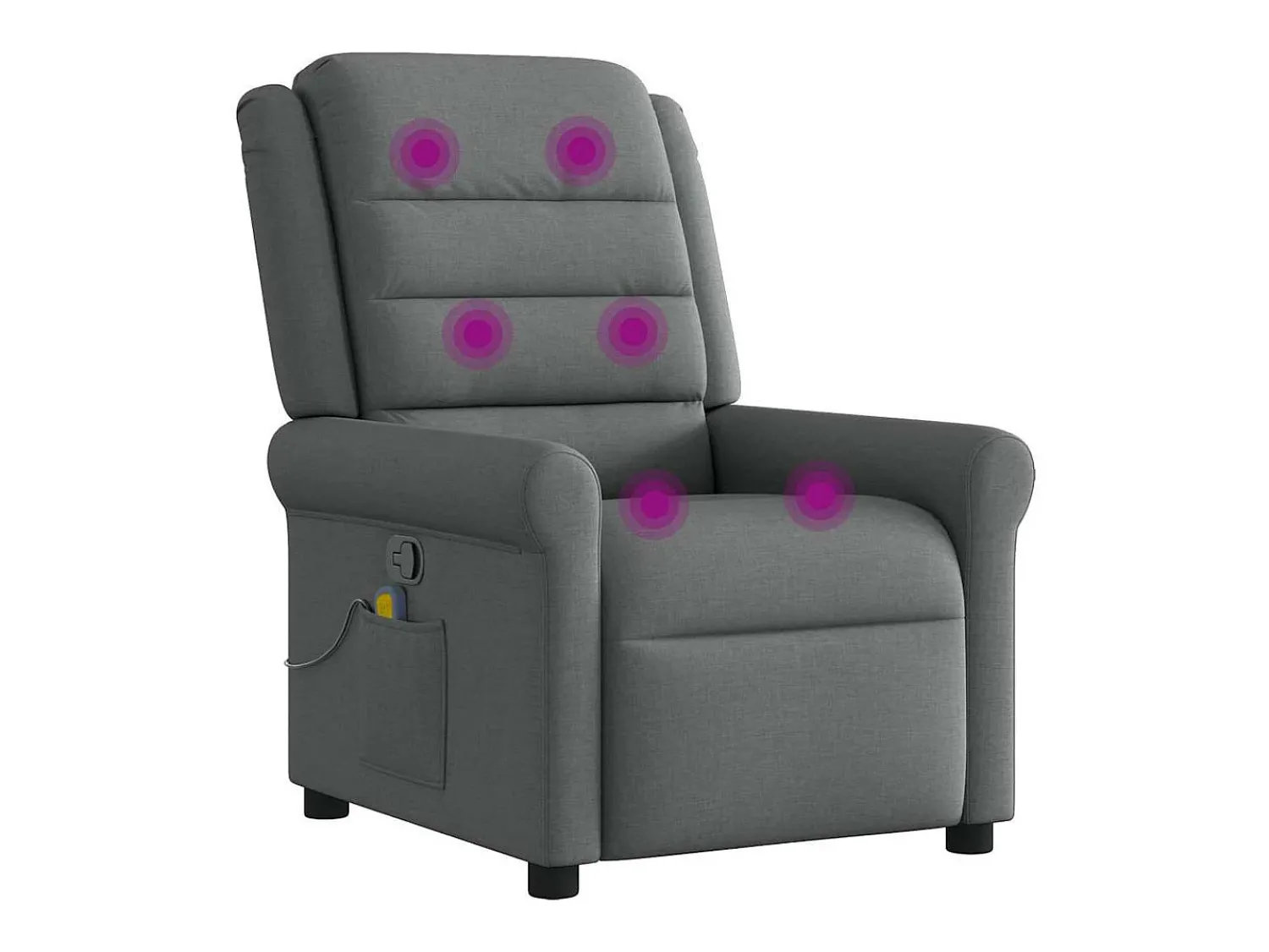 Online Poltrona reclinável de massagem em tecido cinza escuro SHL842219 Cinza antracite
