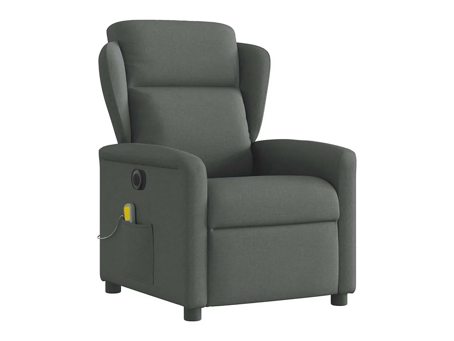 Poltrona reclinável de massagens elétrica tecido cinza-escuro SHL789993^ Poltrona