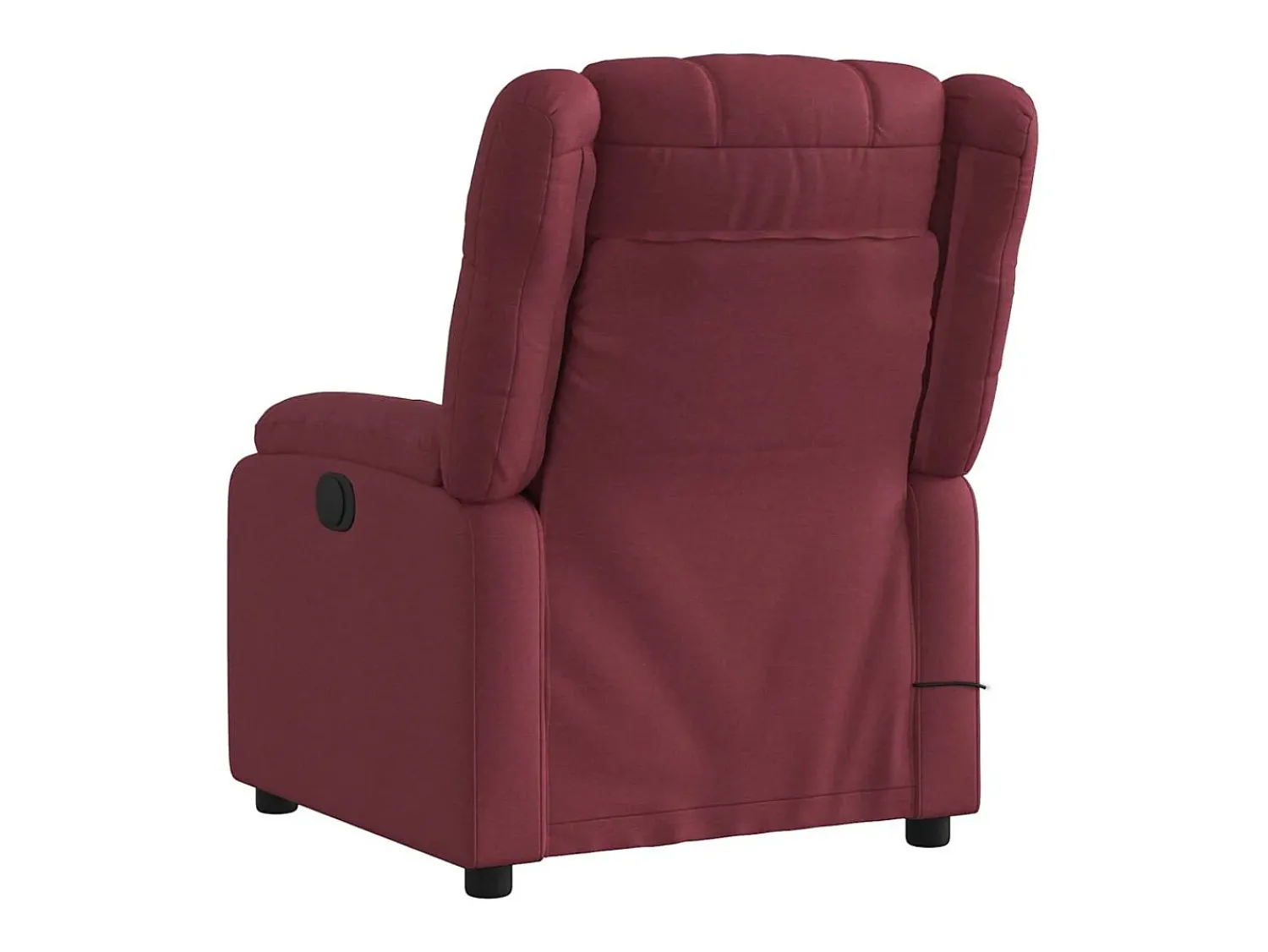 Best Poltrona reclinável de massagens elétrica tecido tinto SHL12230 Vermelho
