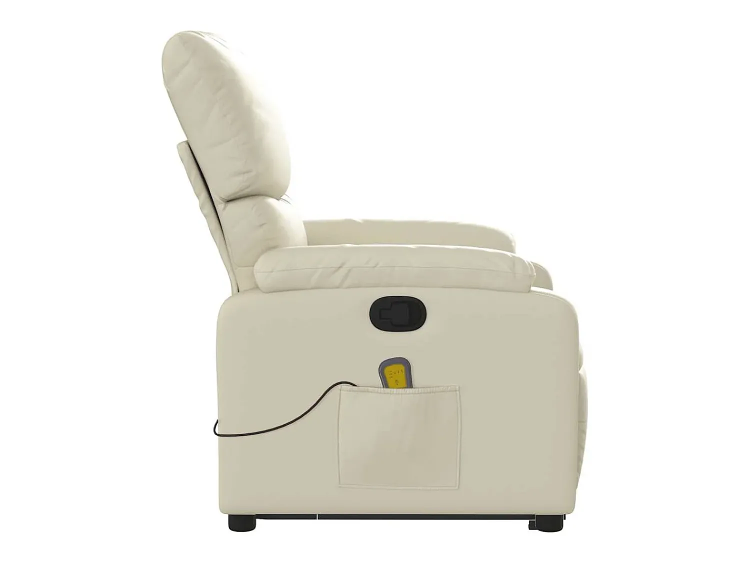 Poltrona reclinável de massagens couro artificial cor SHL498647^ Poltrona