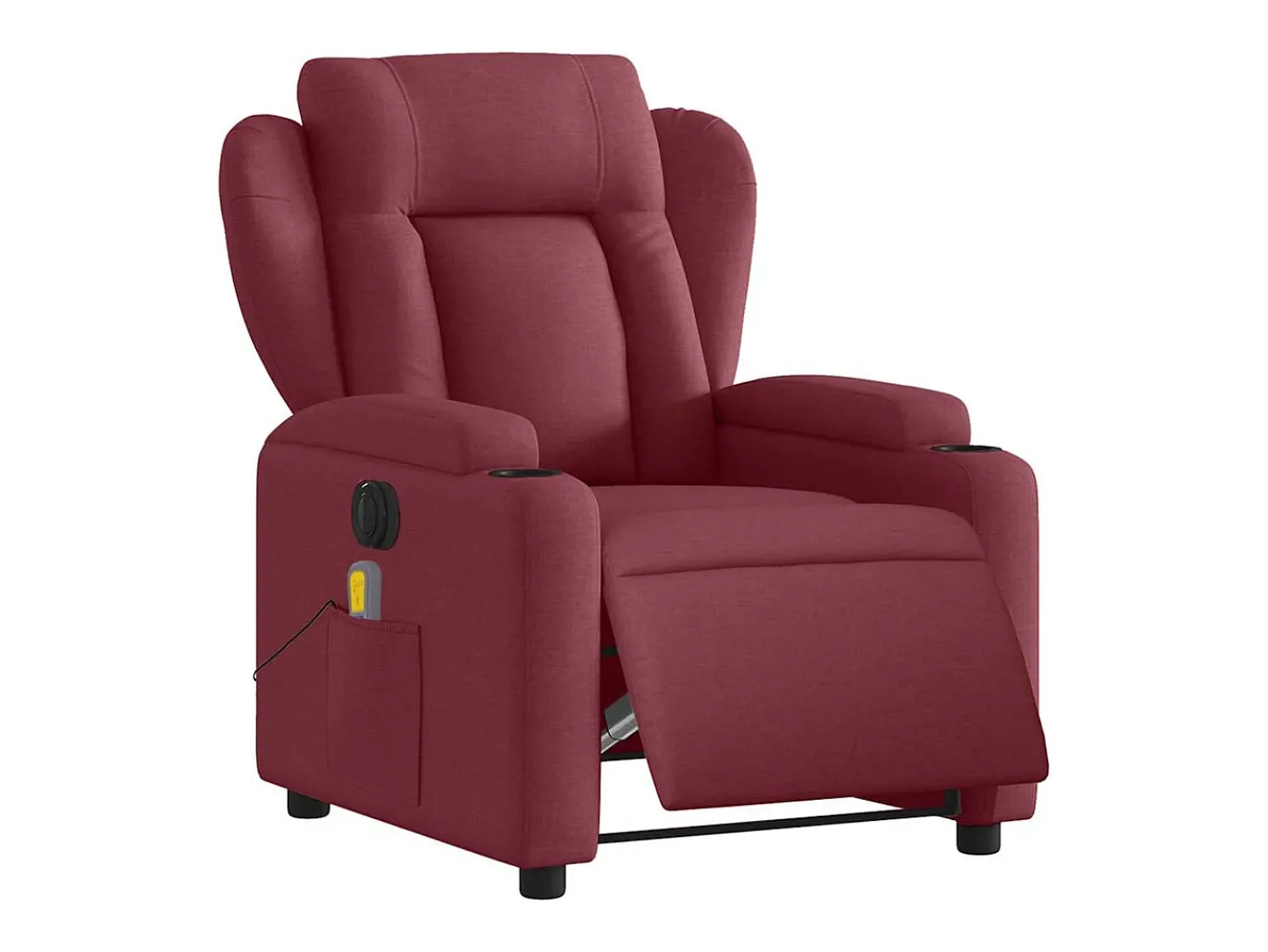 Poltrona* Poltrona reclinável de massagens elétrica tecido tinto SHL373069 Vermelho
