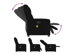 Poltrona reclinável de massagens elétrica tecido SHL619356^ Poltrona