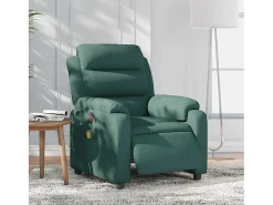 Poltrona* Poltrona reclinável de massagens elétrica tecido verde-escuro SHL612210 Verde pinho