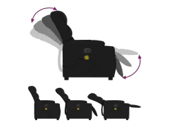 Poltrona* Poltrona reclinável de massagens elétrica tecido SHL928639 Preto
