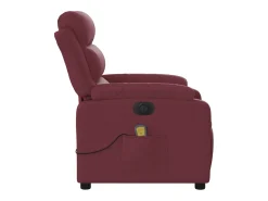 Poltrona| Poltrona reclinável de massagens elétrica tecido tinto SHL617525 Vermelho