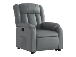 Best Poltrona reclinável elevatória couro artificial PT743024 Cinzento