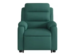 Outlet vidaxl Poltrona reclinável elevatória elétrica tecido -escuro Verde