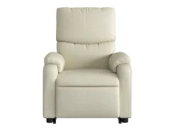 Poltrona|vidaxl Poltrona reclinável elevatória elétrica couro artificial Creme