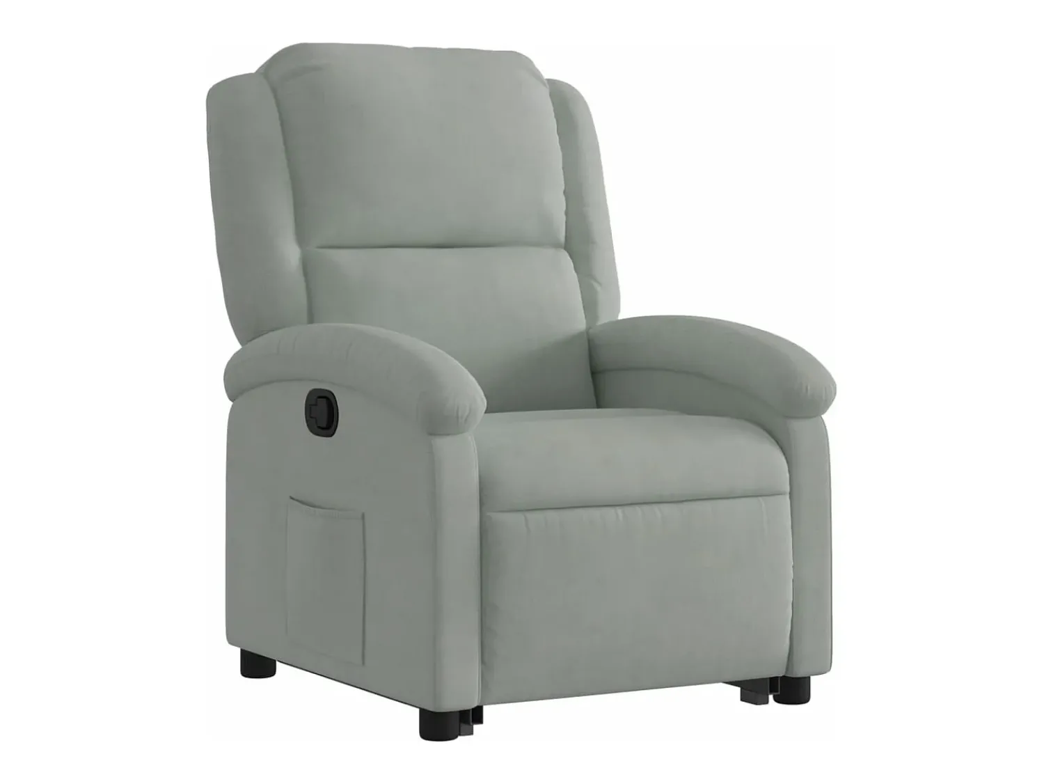 Poltrona* Poltrona reclinável elevatória veludo cinza-claro PT926592 Cinzento claro