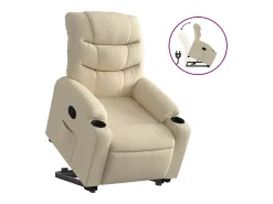 Poltrona* Poltrona reclinável elevatória tecido cor PT834008 Creme