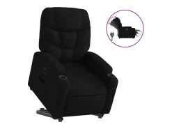 Poltrona| Poltrona reclinável elevatória elétrica tecido PT624305 Preto