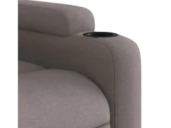 Poltrona|vidaxl Poltrona reclinável elevatória tecido cinzento-acastanhado Taupe