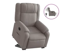 Clearance vidaxl Poltrona reclinável elevatória elétrica cinza-acastanhado Taupe