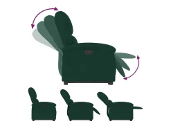 Clearance vidaxl Poltrona reclinável elevatória veludo -escuro Verde