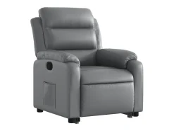 Poltrona* Poltrona reclinável elevatória couro artificial PT217205 Cinzento