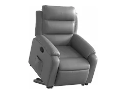 Poltrona* Poltrona reclinável elevatória couro artificial PT217205 Cinzento