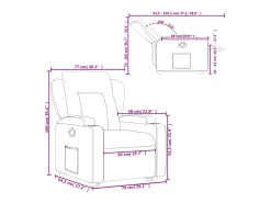 Best vidaxl Poltrona reclinável elevatória tecido -claro Cinzento
