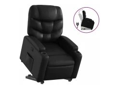 Poltrona* Poltrona reclinável elevatória couro artificial PT147927 Preto