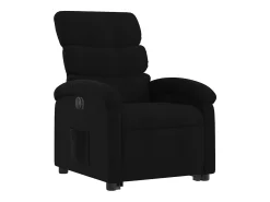 Discount vidaxl Poltrona reclinável elevatória elétrica tecido Preto