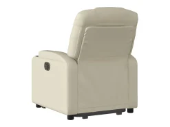 Sale Poltrona reclinável elevatória couro artificial cor PT455070 Creme