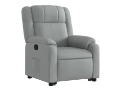 Poltrona*vidaxl Poltrona reclinável elevatória tecido -claro Cinzento