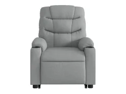 Poltrona*vidaxl Poltrona reclinável elevatória tecido -claro Cinzento