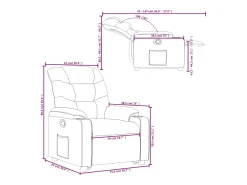 Poltrona*vidaxl Poltrona reclinável elevatória tecido -claro Cinzento