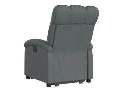 Poltrona|vidaxl Poltrona reclinável elevatória tecido -escuro Cinzento