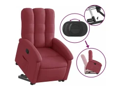 Outlet Poltrona reclinável elevatória tecido tinto PT468276 Vermelho