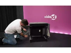 Poltrona|vidaxl Poltrona reclinável elevatória elétrica tecido -tinto Vermelho