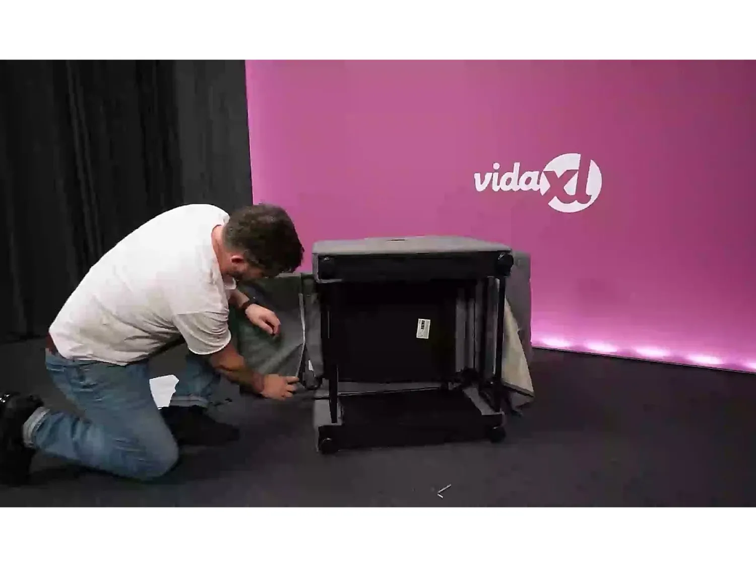 Poltrona|vidaxl Poltrona reclinável elevatória elétrica tecido -tinto Vermelho