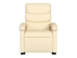 vidaxl Poltrona reclinável elevatória elétrica tecido cor Creme