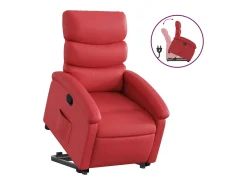 Poltrona* Poltrona reclinável elevatória couro artificial PT852852 Vermelho