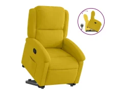 Poltrona*vidaxl Poltrona reclinável elevatória veludo Amarelo