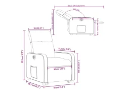 Poltrona*vidaxl Poltrona reclinável elevatória elétrica tecido cor Creme