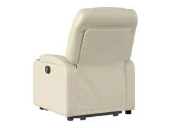 Poltrona* Poltrona reclinável elevatória elétrica couro artificial PT519446 Creme