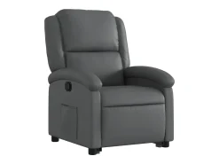 Poltrona* Poltrona reclinável elevatória couro artificial PT278833 Cinzento