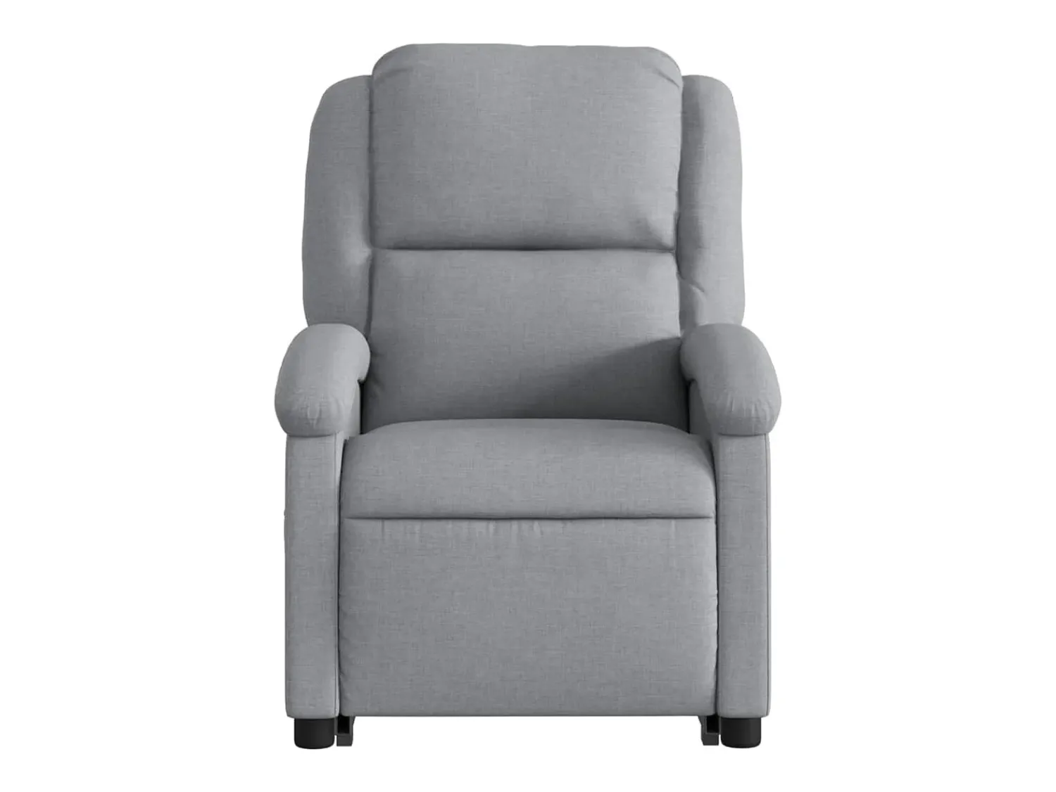 Poltrona*vidaxl Poltrona reclinável elevatória elétrica tecido -claro Cinzento