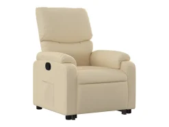 Poltrona* Poltrona reclinável elevatória tecido cor PT196093 Creme
