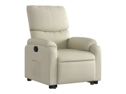 Poltrona| Poltrona reclinável elevatória couro artificial cor PT153798 Creme