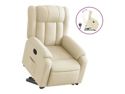 Online Poltrona reclinável elevatória tecido cor PT849977 Creme