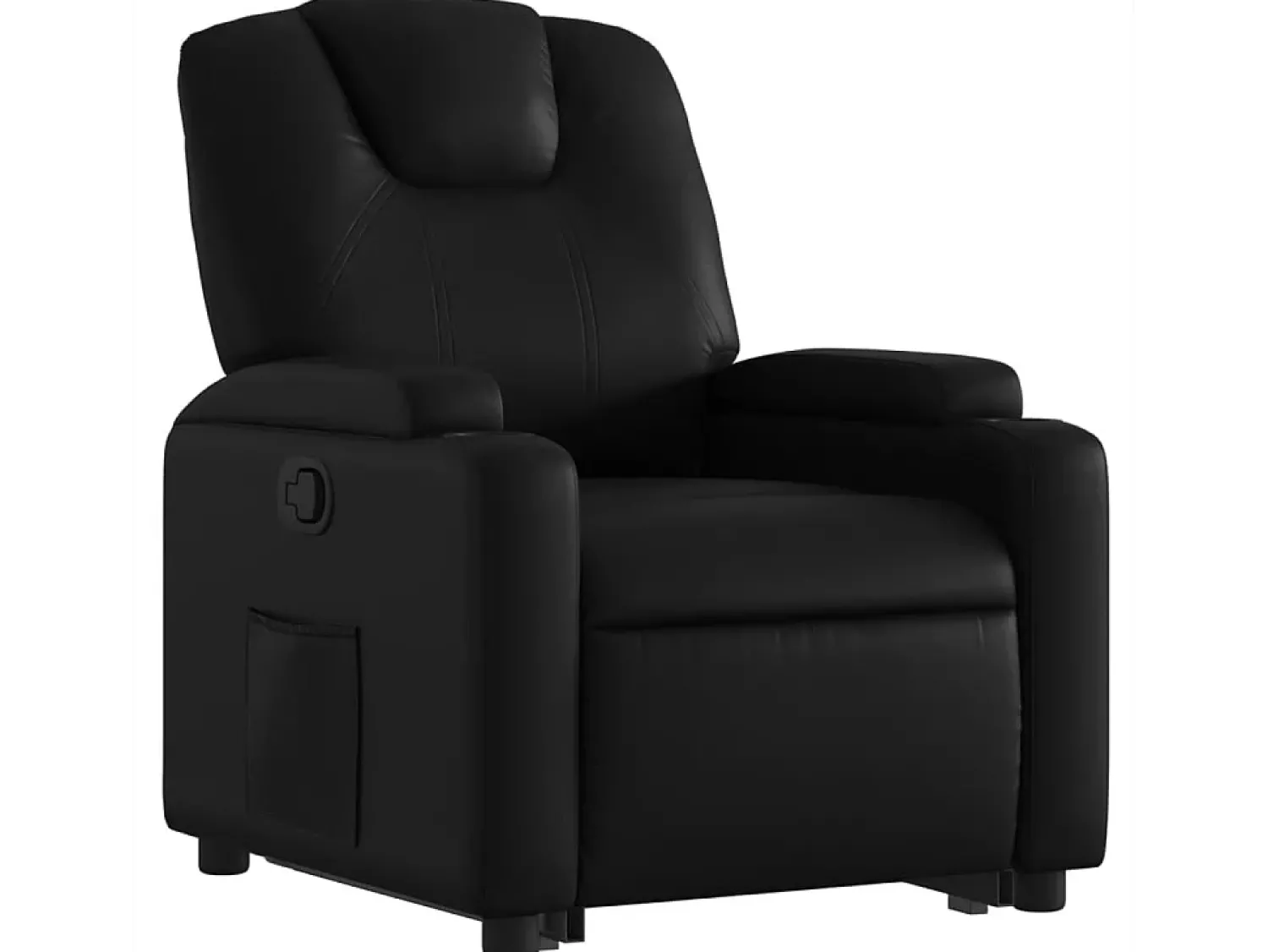 Clearance vidaxl Poltrona reclinável elevatória couro artificial Preto