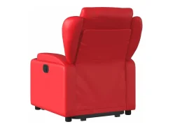 Poltrona| Poltrona reclinável elevatória couro artificial PT940470 Vermelho