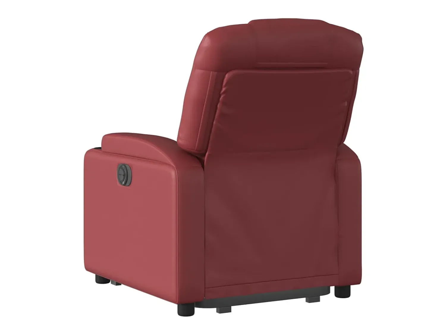 New Poltrona reclinável elevatória couro artificial tinto PT860571 Vermelho