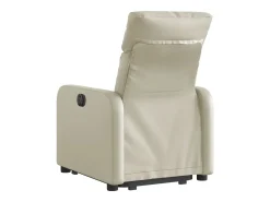 Poltrona| Poltrona reclinável elevatória couro artificial cor PT427660 Creme