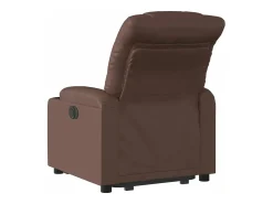 Outlet vidaxl Poltrona reclinável elevatória couro artificial Castanho