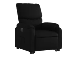 New Poltrona reclinável elevatória elétrica couro artificial PT799180 Preto