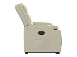Poltrona*vidaxl Poltrona reclinável elevatória elétrica couro artificial Creme
