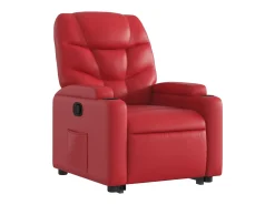 vidaxl Poltrona reclinável elevatória couro artificial^ Poltrona